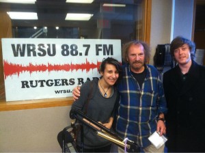 Crafts Coordinator Leena and Program Book Coordinator Kenny with WRSU's Mark Corso on "Homemade Music: Acoustic and Folk"